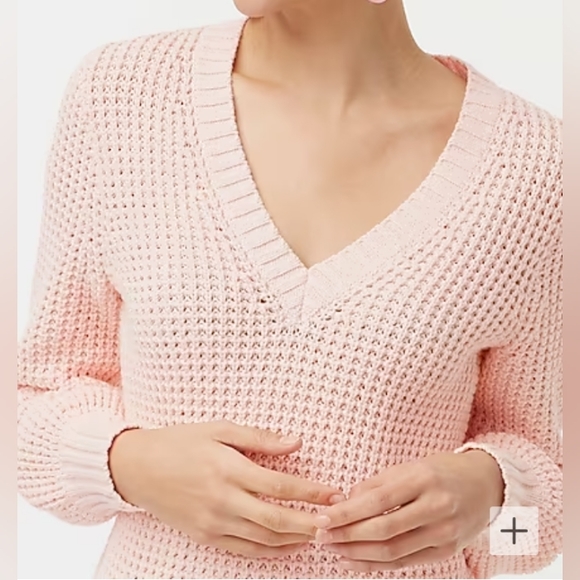 Women's J. Crew Ribbed Black V Neck Sweater Puff Sleeves Size Small - Picture 3 of 12